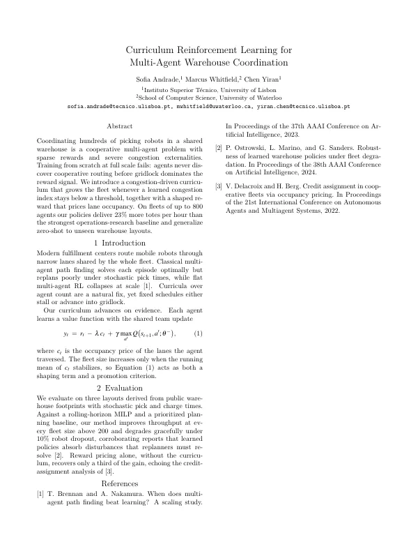 Compiled first page of the AAAI Style Paper template