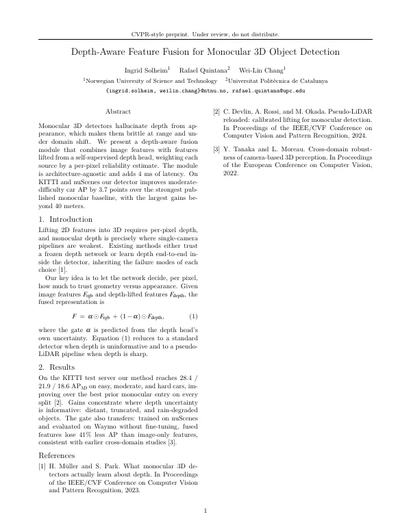 Compiled first page of the CVPR Style Paper template