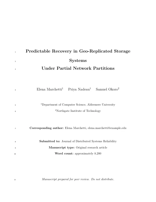 Compiled first page of the Journal Manuscript (Submission) template