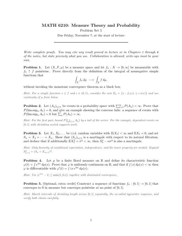 Compiled first page of the Problem Set template