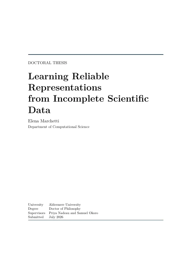 Compiled first page of the Minimal Monograph Thesis template