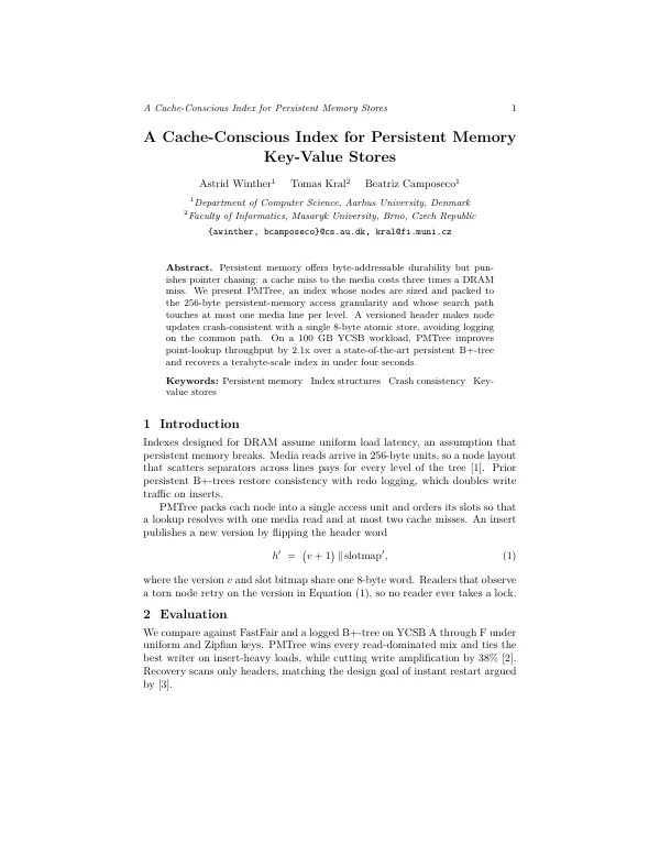 Compiled first page of the Springer LNCS Style template