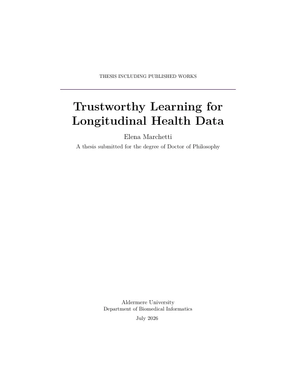 Compiled first page of the Thesis by Publication template